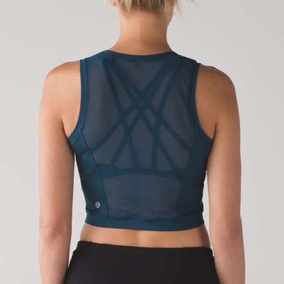 Lululemon free runner crop tank top Alberta Lake - Picture 8 of 15